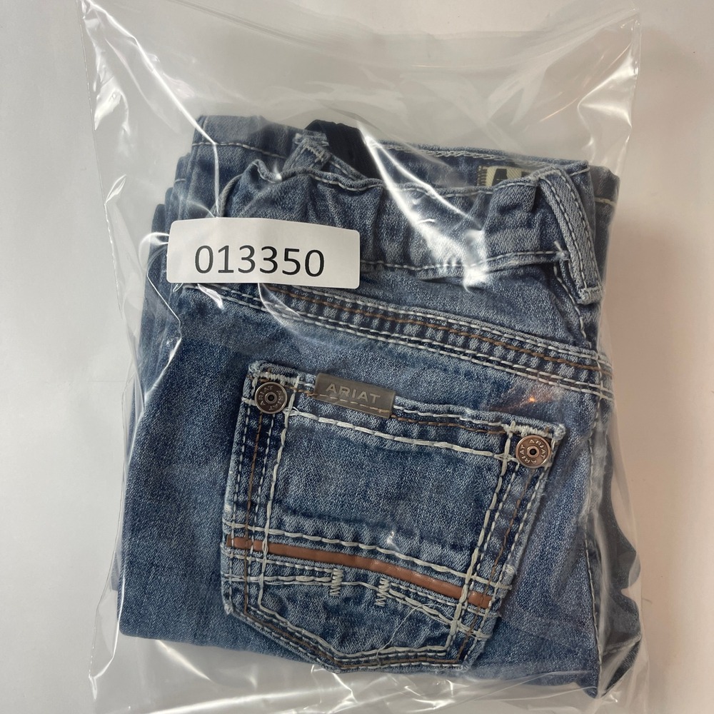 Ariat B4 Jeans Boys 8 Blue Relaxed Bootcut Medium Wash Denim Western Cowboy Play - Picture 10 of 10